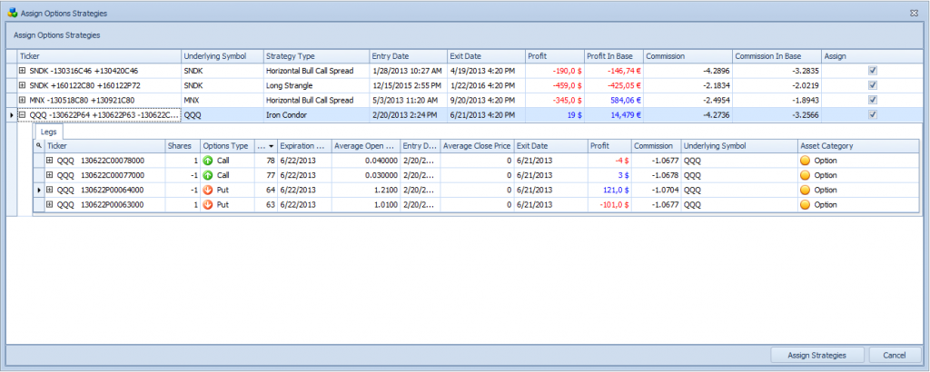 Options Strategy Assigner