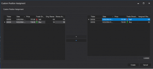 Custom position assignment