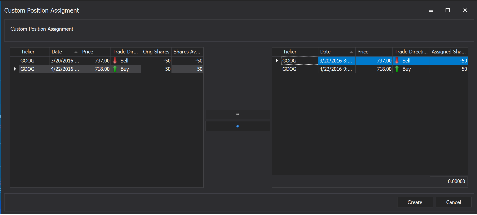 Custom position assignment